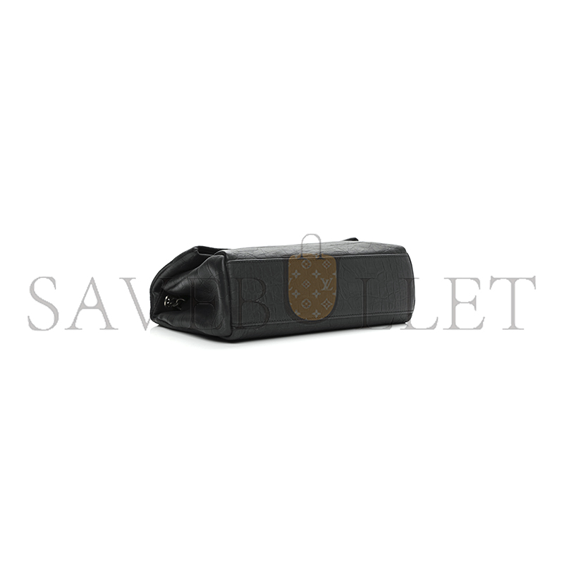 YSL MEDIUM WEST HOLLYWOOD MONOGRAM FOLD-OVER GREY 1079793 (24*15*10cm)